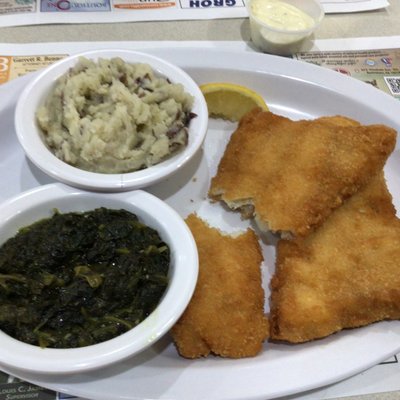 SALTY POTATOES, SALTY SPINACH, BOXED FROZEN HADDOCK!