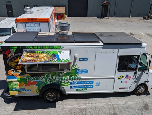 Food Truck mounted Solar Panels