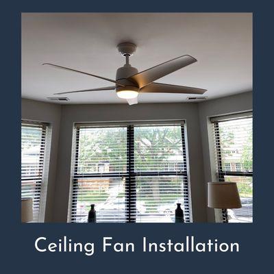 We installed this ceiling fan with a light in a living room in Ravenswood