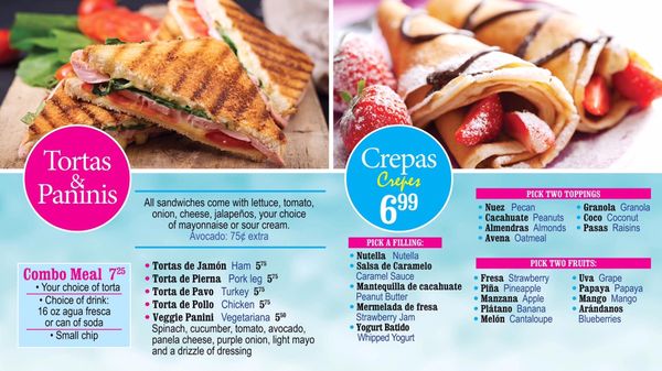 Sandwiches & Our delicious Crepes