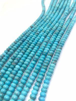 Turquoise Roundel Beads 6 mm