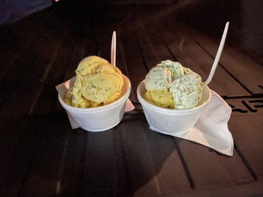 2 scoops of saffron pistachio and a mix of saffron pistachio and regs pistachio yum