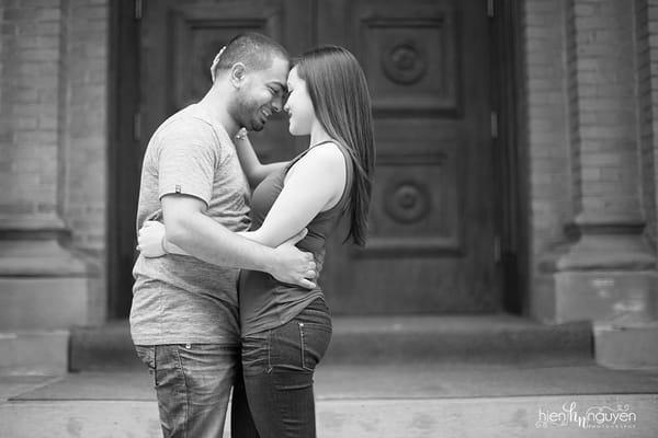 Engagement session downtown Detroit Michigan