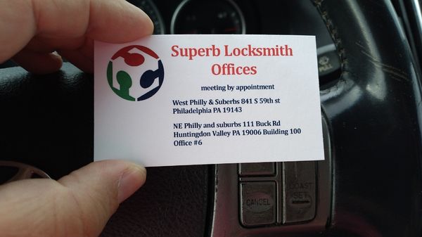 Superb locksmith card