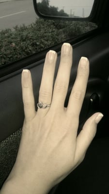 Flawless shellac French manicure.  I'm in love!