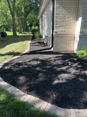 The black mulch makes the house look so much better.