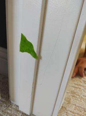 Damage to door trim