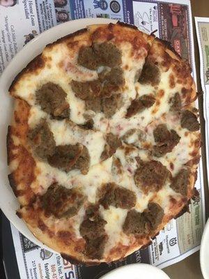 Meatball pizza