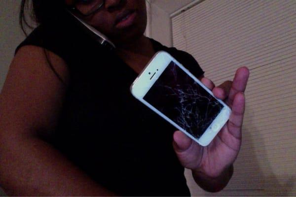 This is how my phone looked before i got it fixed :( but now its back to a brand new looking iphone !