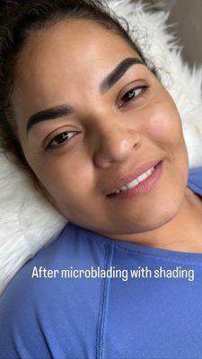 After microblading with shading