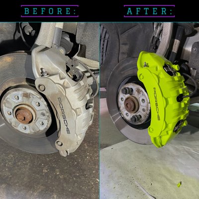 Color Matched Acid Green Calipers