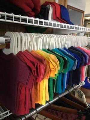 Plenty of colors of shirts!