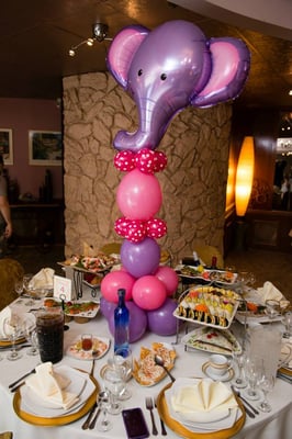 Balloon Animals - Elephant.  Birthday Party decor @ La Mirage Restaurant