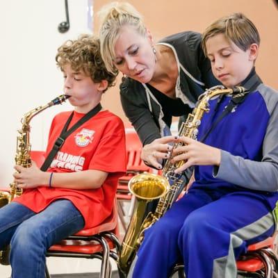 Instrumental lessons start at 5th grade at Stevens Cooperative.