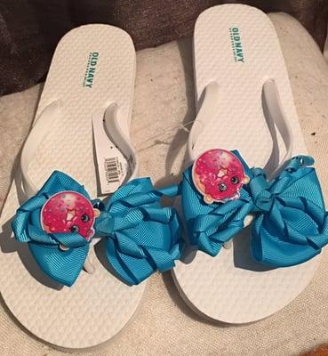 Custom Made Shopkins Flip Flops  All sizes and colors