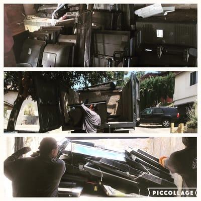 50 flat screens removed and recycled from a residence in Redondo Beach