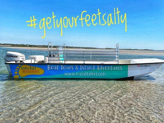 Come get your feet salty with Salty Feet Adventures! The #1 choice for boat tours & island adventures in Wrightsville Beach & Topsail Island