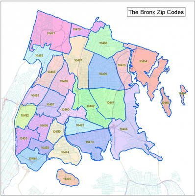 We cover the Bronx!  Photo Credit: http://map-world.us/bronx-zip-code-map.html