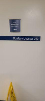 Marriage license label