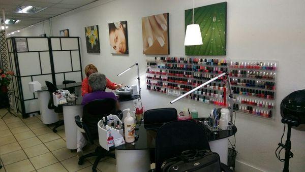 Full service manicure and pedicure.