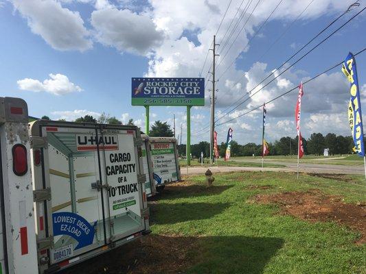 Rocket City RV & Self Storage is a UHaul Truck and Trailer rental location!