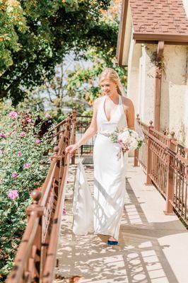 Out front of the salon with hair and makeup ( Joshua Harrison Photography)