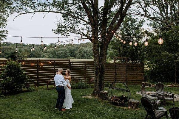 The fire pit; rented out for weddings