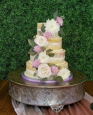 Naked wedding cake