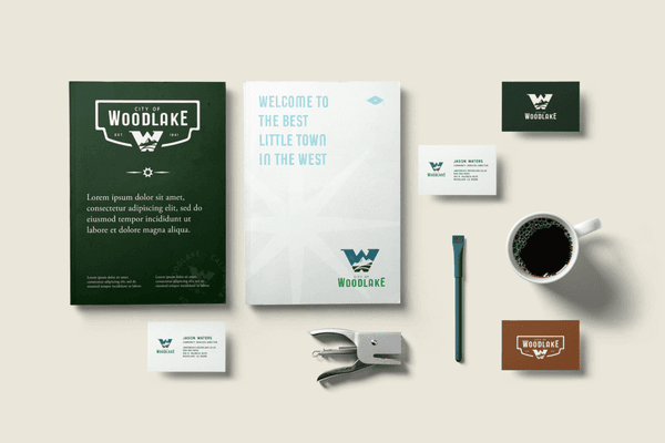 Mockup of stationary we designed for The City of Woodlake