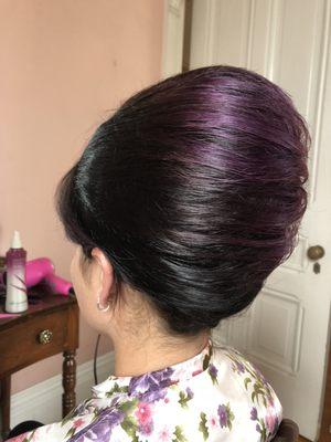 A beautiful French twist, done by Pino