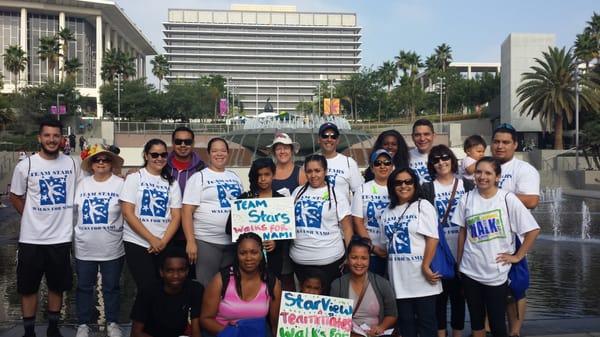 Stars team joins NAMI walk for mental illness awareness.