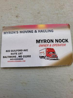 Myrons Moving & Hauling Services