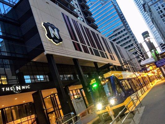 Exterior by the Nicollet Ave LRT platform