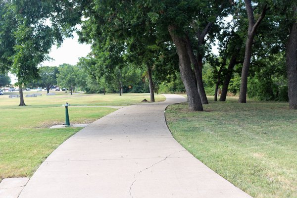 More walking trails at Harrington Park in Plano.