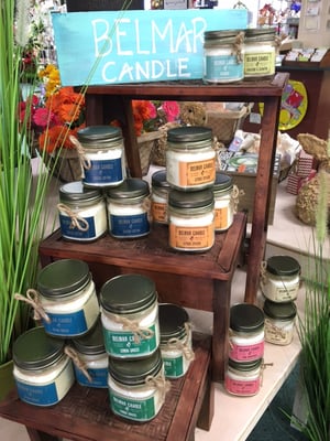 Great natural candles made in Belmar, New Jersey & sold at Flemington Floral Company.