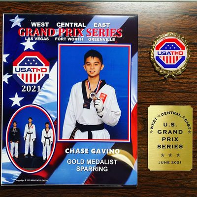 Chase Gavino - 1st place at the USA Taekwondo Grand Prix series