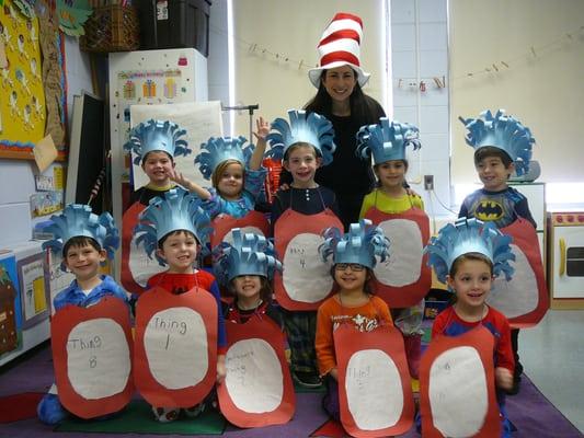 Dr. Seuss Day celebration with Miss Amy.