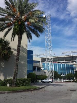 ABC action news station across from the Raymond James Stadium