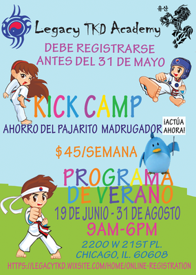 2019 Programa de Verano 19 de Junio al 31 de Agosto