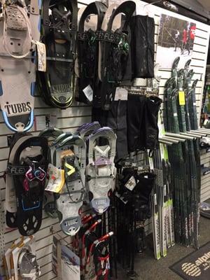 Snowshoeing and cross country ski gear featuring high quality brands like Tubbs, Alpina and Fischer.