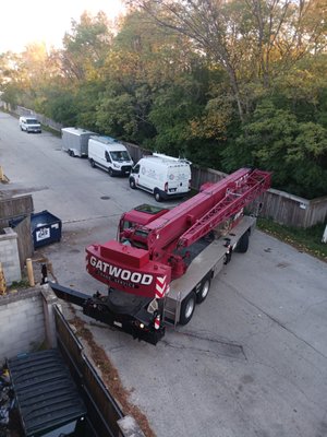 Commercial HVAC roof top unit install