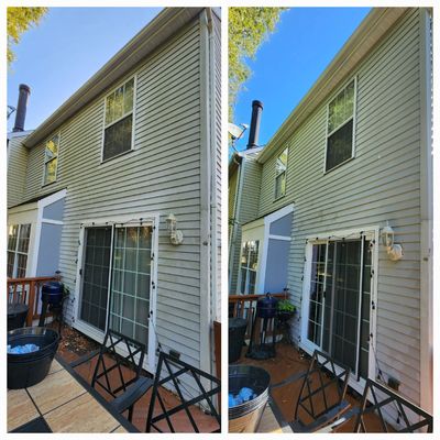 Aluminum siding cleaning