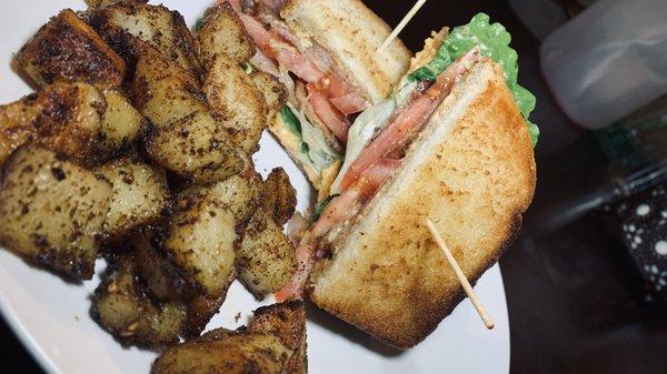 Pimento BLT and homefries