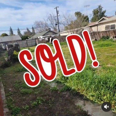 Vacant Lot in Fresno Sold. We negotiated 5K over listing price.