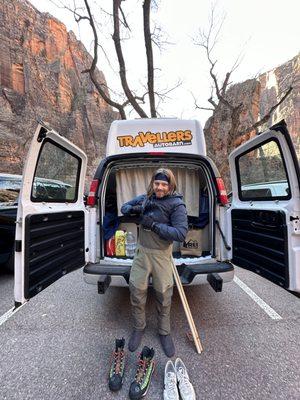 Preparing to enter the Narrows of Zion!