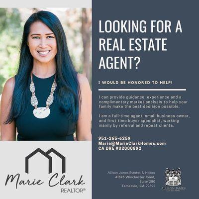 Marie Clark, RealtorCaDRE #02000892 Cell 951-265-6259