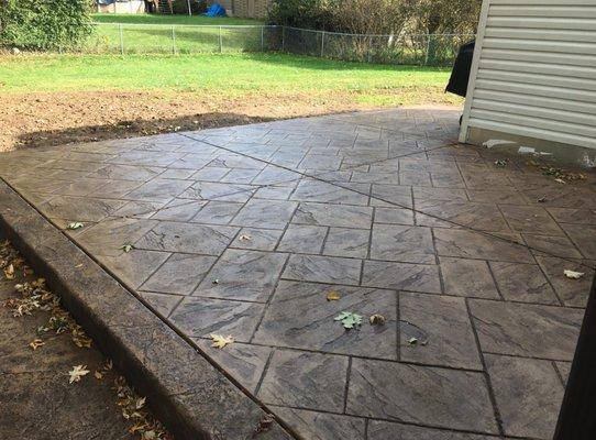 stamped concrete patio