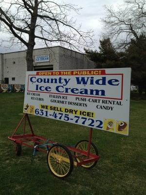 Come on in!  We're open to the public for great savings on a huge selection of ice cream!!!