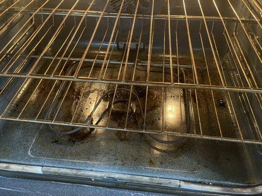 Oven cleaning before