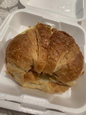 The most delicious turkey, egg, and cheese croissant sandwich near me!